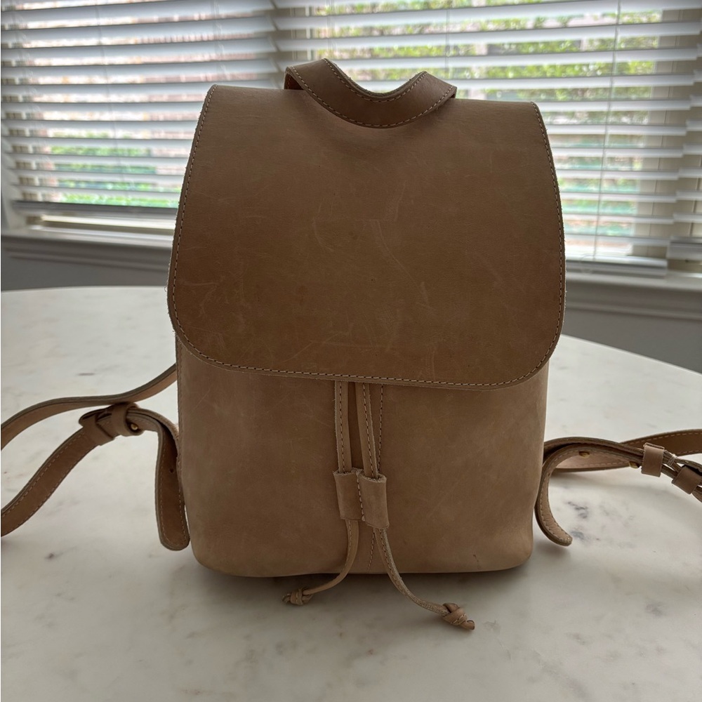 Parker Clay Abby Leather Backpack, sand (no longer available in this color)